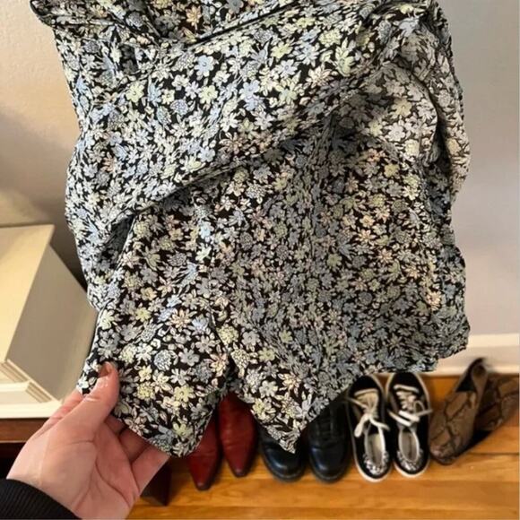 Maje Ity Floral-Print Collar-Detail Cotton Playsuit Mini Dress - Picture 6 of 7